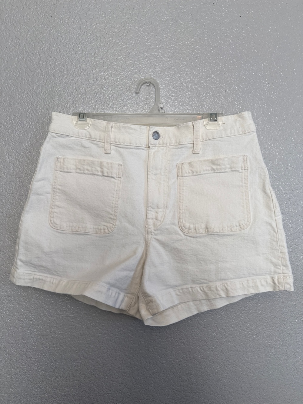 Madewell White High-Rise Sailor Short Size 30